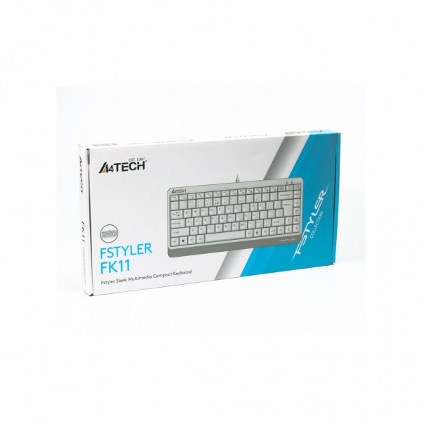 Клавіатура A4Tech FK11 Fstyler Compact Size USB White (4711421953245)