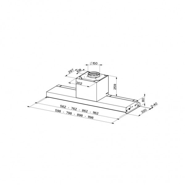Витяжка кухонна Faber In-Nova Touch Wh/X A60 (305.0611.157)