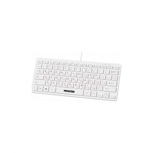 Клавіатура Maxxter KBM-C01W-UA USB UA White (KBM-C01W-UA)