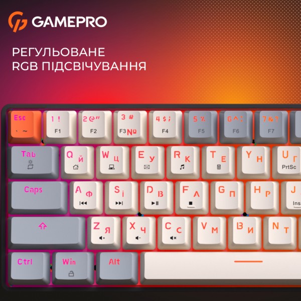 Клавіатура GamePro MK130 V2 Infinity QLAB Sakura Linear RGB USB UA Black (MK130-V2-B-QS)