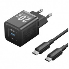 Зарядний пристрій Vention USB-C PD20W GaN black (FEPB0-EU)