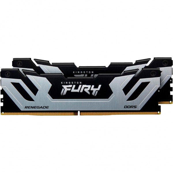 Модуль пам'яті для комп'ютера DDR5 48GB (2x24GB) 8800 MHz Renegade Black/Silver Kingston Fury (ex.HyperX) (KF588CU42RSK2-48)