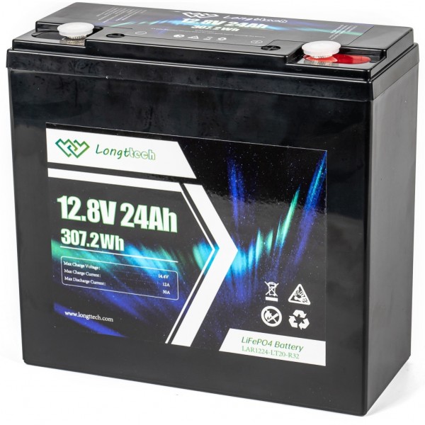 Батарея LiFePo4 Longttech 12.8V - 24Ah (LAR1224-LT20-R32)