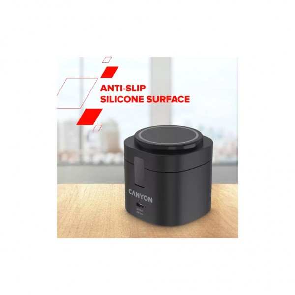 Зарядний пристрій Canyon 4-in-1 wireless charging stand 30W + charger 65W + cable 1.0m black (CNS-WCS405B)