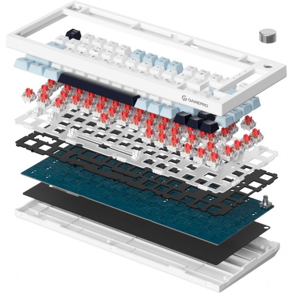 Клавіатура GamePro Genesis Warden MK160BL Outemu Swithes USB White (MK160BL)