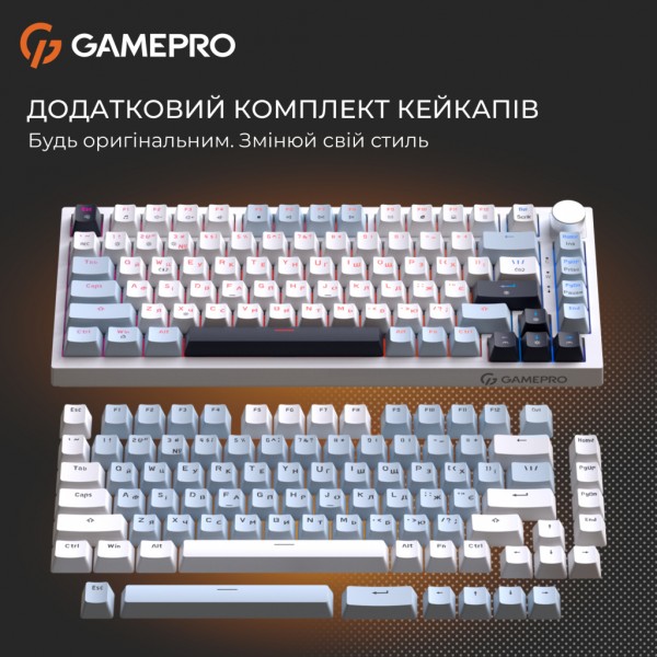 Клавіатура GamePro Genesis Warden MK160BL Outemu Swithes USB White (MK160BL)