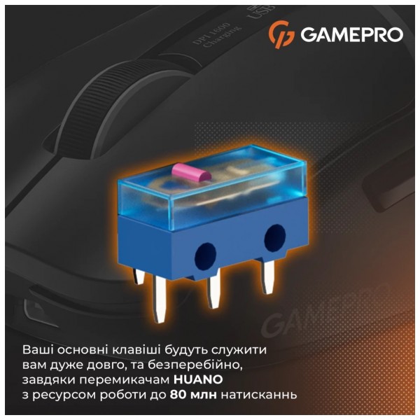 Мишка GamePro Genesis Ranker Wireless/Bluetooth/USB Black (GM012B)