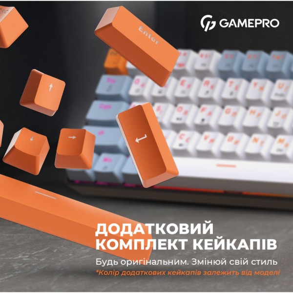 Клавіатура GamePro MK130R Hot-Swap Red Swich RGB USB UA Black (MK130R)