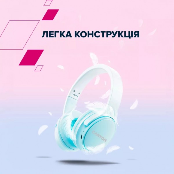 Навушники Canyon OnRiff 4 Bluetooth Pink (CNS-CBTHS4P)