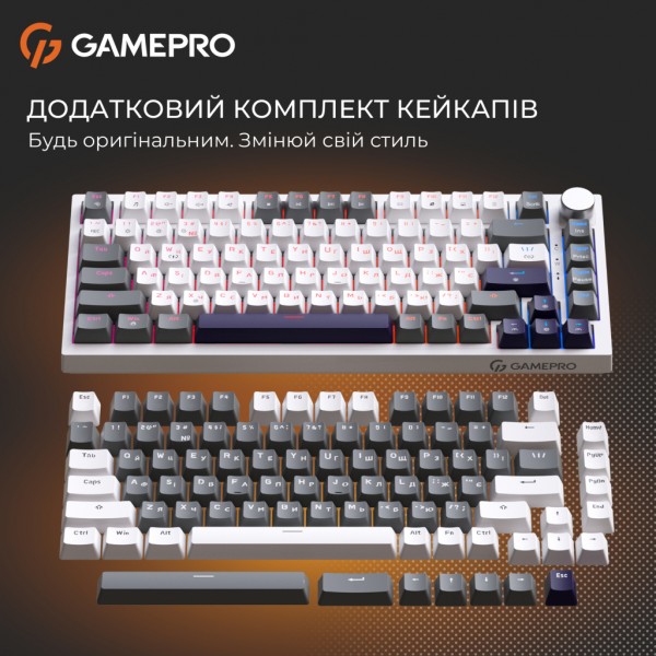 Клавіатура GamePro Genesis Warden MK160P Outemu Swithes USB White-Grey (MK160P)