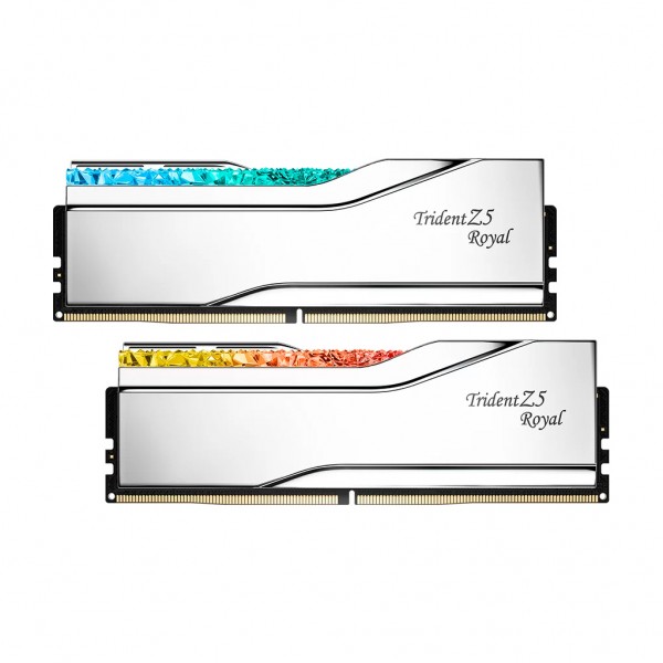 Модуль пам'яті для комп'ютера DDR5 32GB (2x16GB) 6400 MHz Trident Z5 Royal Silver G.Skill (F5-6400J3239G16GX2-TR5S)