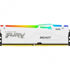 Модуль пам'яті для комп'ютера DDR5 16GB 5200 MHz FURY Beast White RGB Kingston Fury (ex.HyperX) (KF552C40BWA-16)