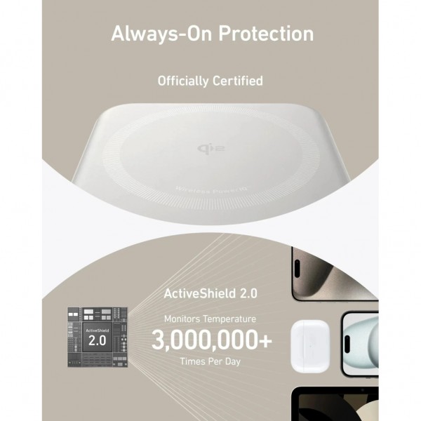 Батарея універсальна Anker 10000mAh MagGo Qi2/15W, PD, 27W, USB-C, white (A1654G21)