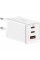 Зарядний пристрій Baseus 2xUSB-C 65W + 1xUSB GaN + cable USB-C to USB-C 100W 1.0m white (CCGP120202)