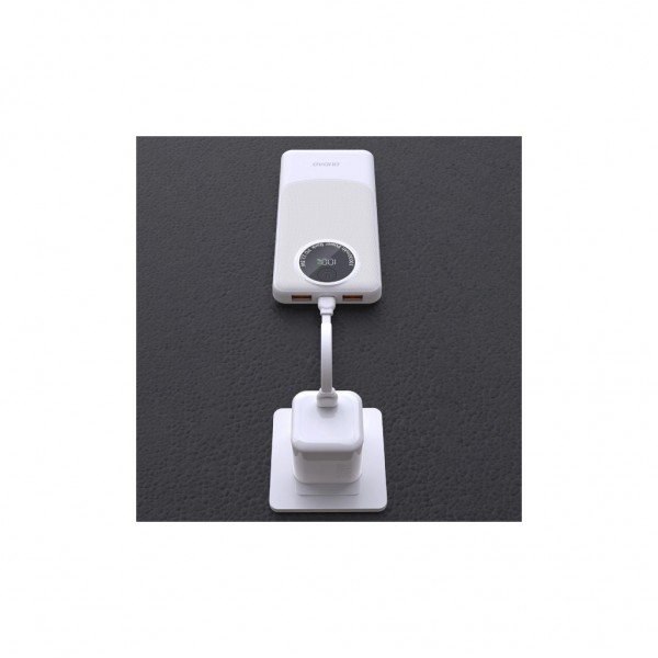 Батарея універсальна Dudao 10000mAh K12 22.5W, PD, QC, 2*USB-A, USB-C(In/Out), White (6976625333875)