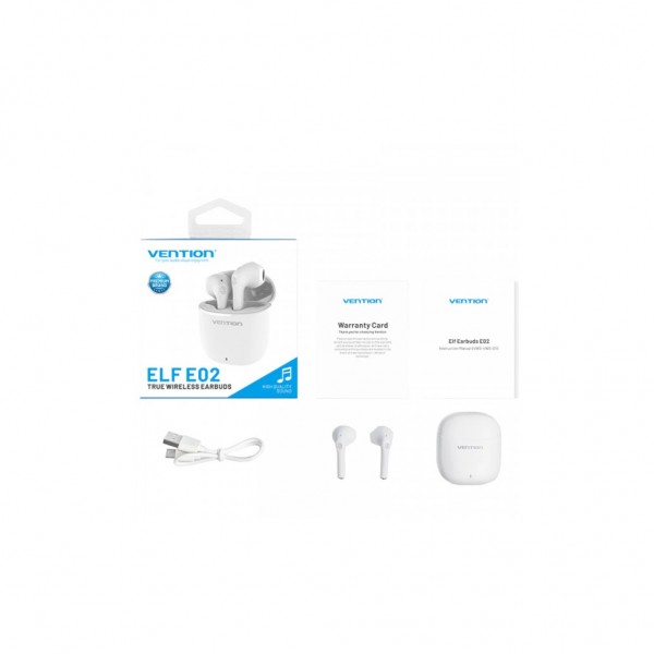 Навушники Vention Elf Earbuds E02 White (NBGW0)