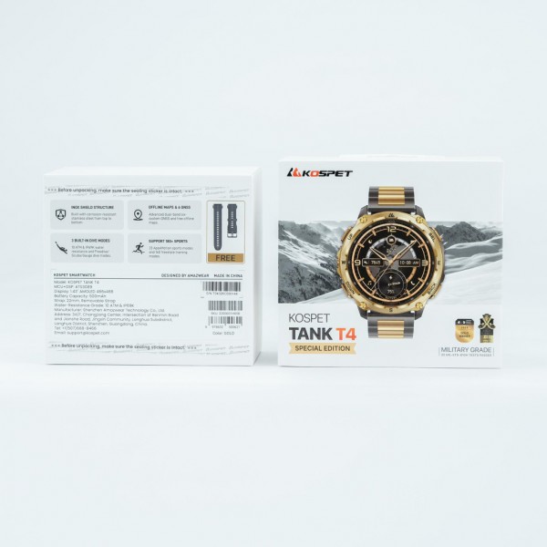 Смарт-годинник KOSPET TANK T4SE GOLD (6978602500621)