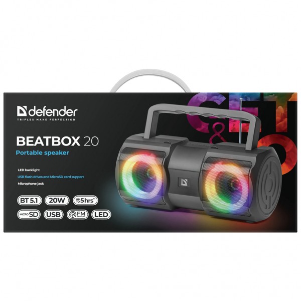 Акустична система Defender Beatbox 20 Black (65420)