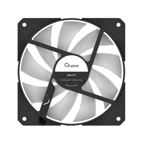 Кулер до корпусу OCYPUS BETA F12 BK ARGB (BETA-F12-BK1AM00X-GL)