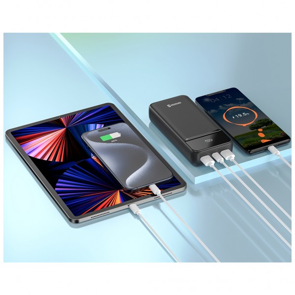 Батарея універсальна SWISSTEN 20000mAh POWER LINE II 22.5W PD QC Black (8595217490628)