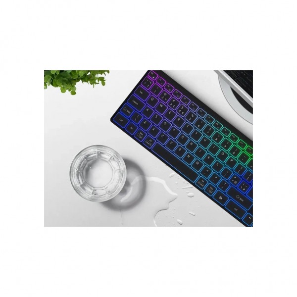 Клавіатура Canyon HKB-W11 Slim Dual Mode Wireless/Bluetooth RGB UA Black (CNS-HBTK11B)