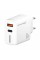 Зарядний пристрій Grand-X GaN 1xUSB-C + 1xUSB QC3.0 45W white (CH-460W)