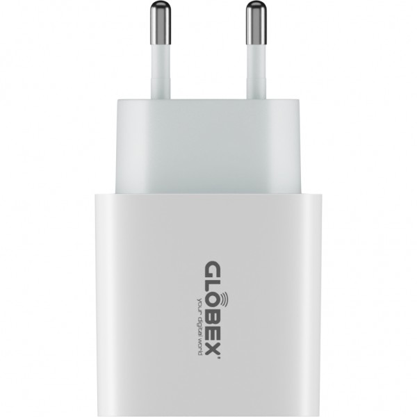 Зарядний пристрій Globex USB-C 20W FastPower white (20WC5A)