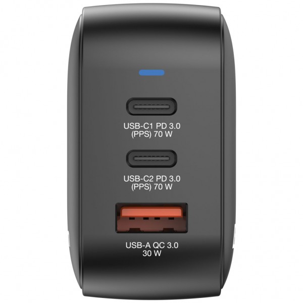 Зарядний пристрій Verbatim MiniGaN 70 W 3 ports (2xUSB-C/1xUSB-A) (32229)