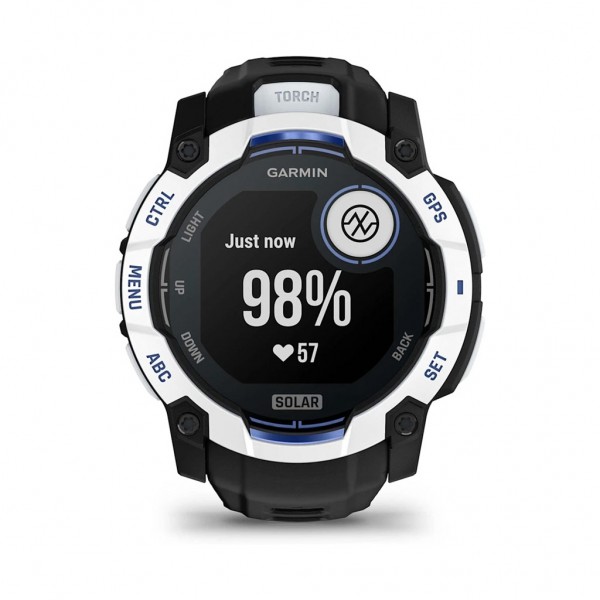 Смарт-годинник Garmin Instinct 3, 50mm, Solar, Whitestone with Black Band, GPS смарт-годинник (010-02935-03)