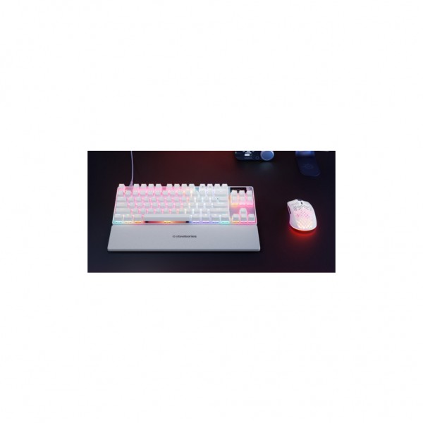 Клавіатура SteelSeries Apex Pro TKL Gen 3 HyperMagnetic OmniPoint 3.0 OLED USB UA White (64898)