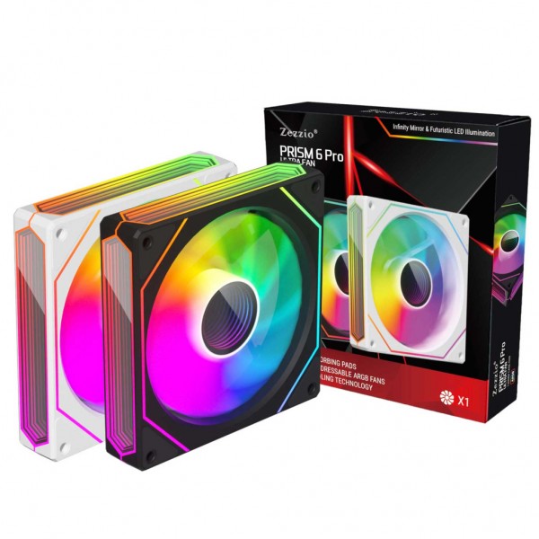 Кулер до корпусу Zezzio PRISM 6 Pro ARGB White