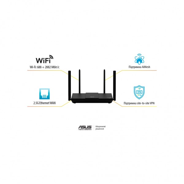 Маршрутизатор ASUS RT-BE50 (90IG09U0-MO3S00)