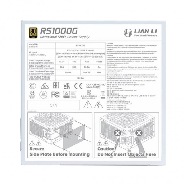 Блок живлення Lian Li 1000W RS Gold (G9P.RS1000G.WH00.EU)