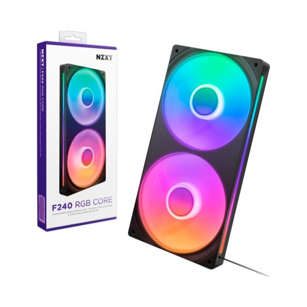 Кулер до корпусу NZXT F240 RGB Core Fan (Single Frame) - Black (RF-U24HF-B1)