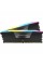Модуль пам'яті для комп'ютера DDR5 96GB (2x48GB) 6400 MHz Vengeance RGB Black Corsair (CMH96GX5M2B6400C32)