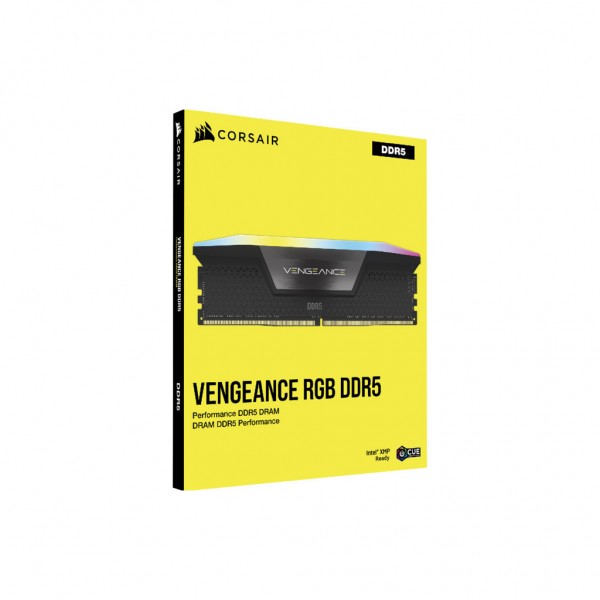 Модуль пам'яті для комп'ютера DDR5 96GB (2x48GB) 6400 MHz Vengeance RGB Black Corsair (CMH96GX5M2B6400C32)