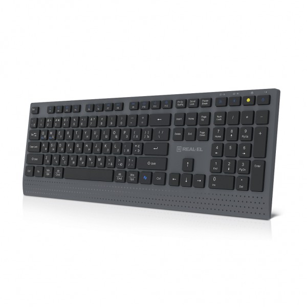 Клавіатура REAL-EL RK-715W Wireless/Bluetooth Black/Gray (EL123100051)