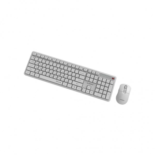 Комплект Gembird Silent Key Pro Business Wireless White (KBS-WMS-01-W-CYRL)