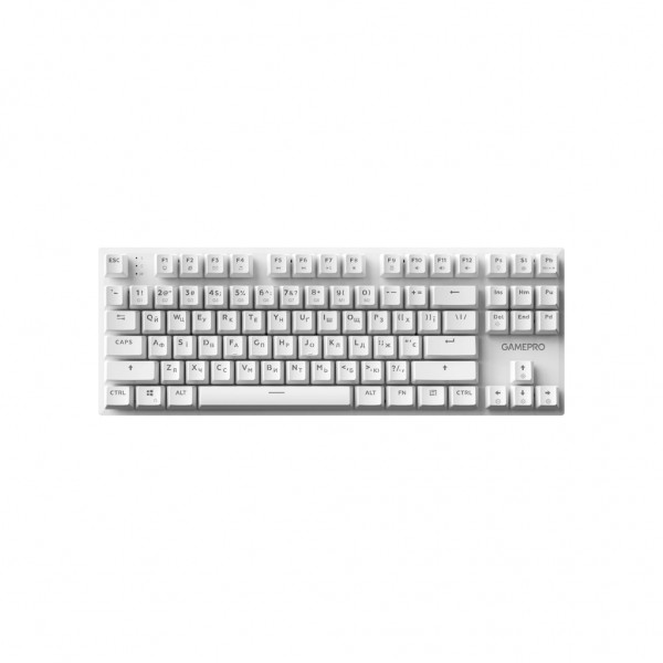 Клавіатура GamePro Genesis Joker MK124W Outemu Red Switch USB UA White (MK124W)