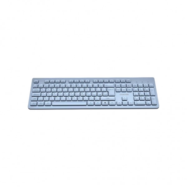 Клавіатура Canyon HKB-W01 Silent Wireless UA Blue (CNS-HKBW01BL)