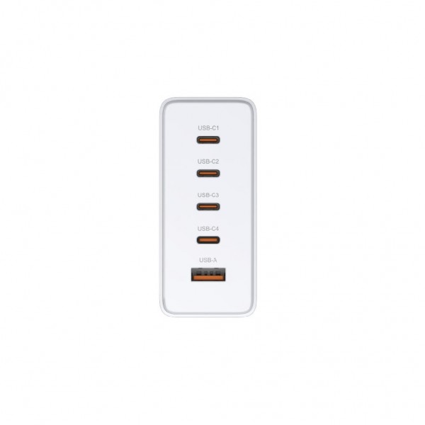 Зарядний пристрій D-Link 4xUSB-C + 1xUSB PD240W GaN white (DCF-241)