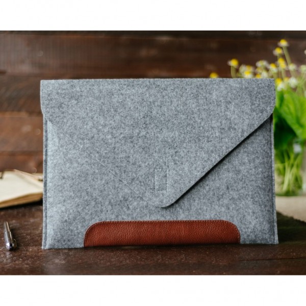 Чохол до ноутбука Gmakin 13.3" GM10 Grey/Brown, для MacBook Air/Pro 13.3 (GM10)