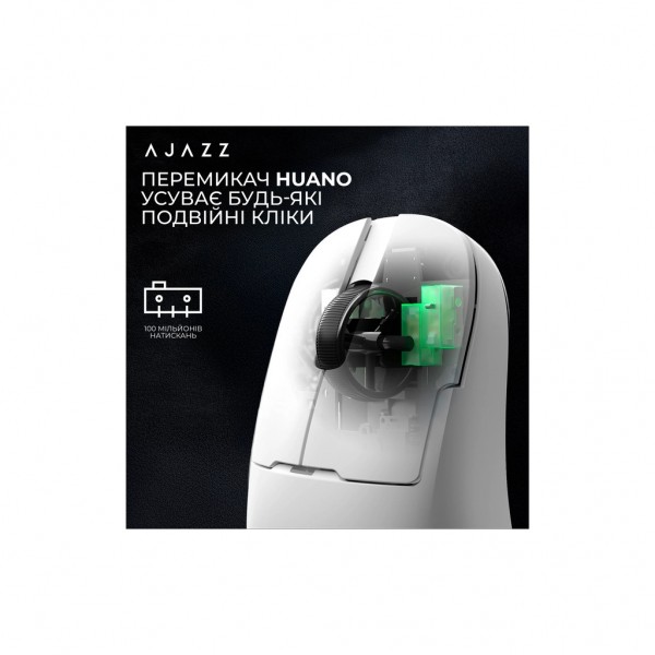 Мишка Ajazz AJ159PRO Wireless/Bluetooth/USB Charging Dock White (AJ159-PRO-W)
