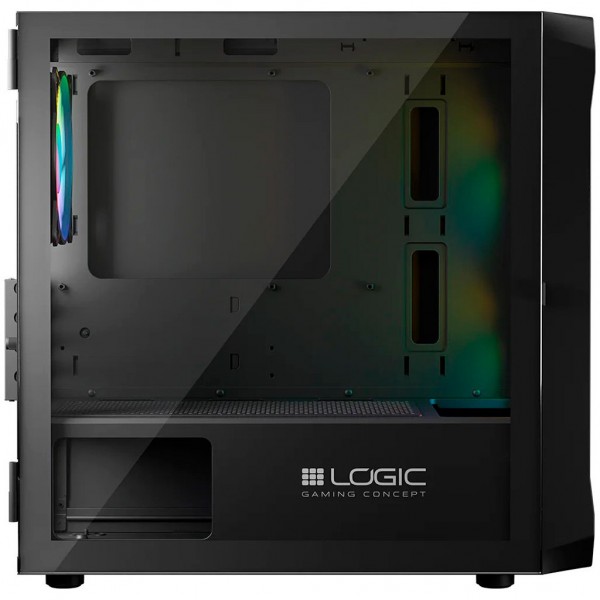 Корпус для ПК Logic concept PORTOS MESH+GLASS ARGB fans 3x120mm BLACK (AM-PORTOS-10-0000000-0002)