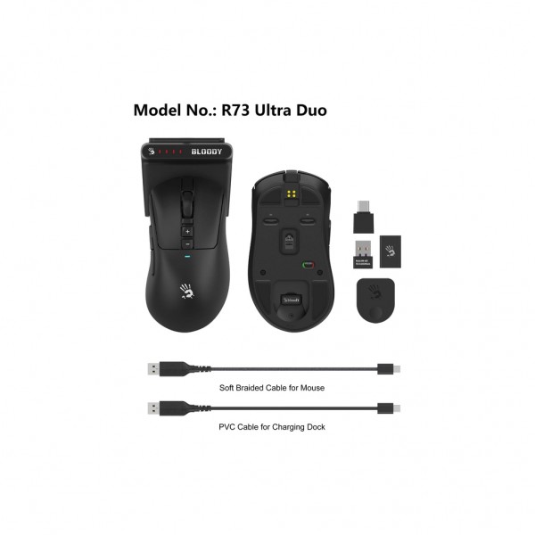 Мишка A4Tech Bloody R73 Ultra Duo Wireless Black (4711421002356)