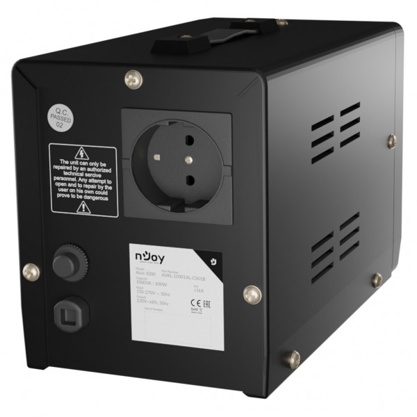 Стабілізатор напруги nJoy Alvis 1000 (AVRL-10001AL-CS01B) AVR, 1 розетка (Alvis 1000)