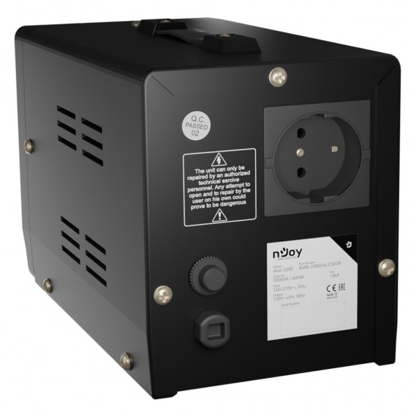 Стабілізатор напруги nJoy Alvis 1000 (AVRL-10001AL-CS01B) AVR, 1 розетка (Alvis 1000)
