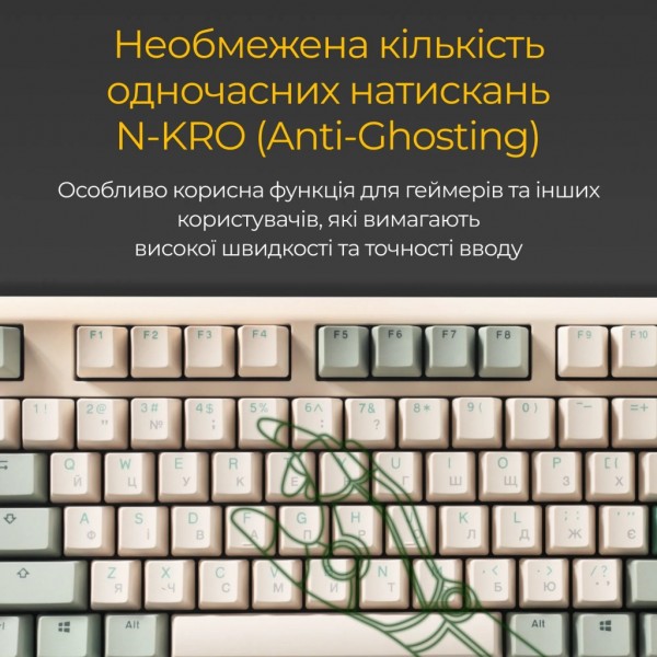 Клавіатура Ducky One 3 Cherry MX Speed Silver UA USB Cream (DKON2108-PUAPXМAEGGC1)