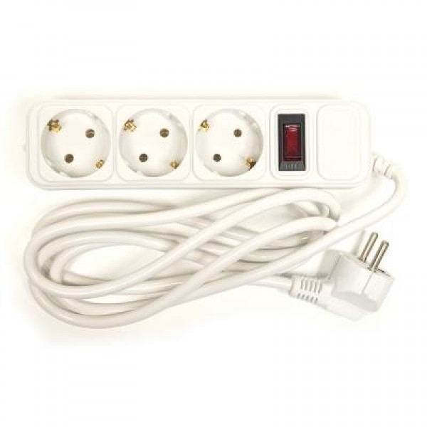 Мережевий фільтр живлення PowerPlant 3 м, 3 розетки, евростандарт (JY-1054/3) (PPSA10M30S3)