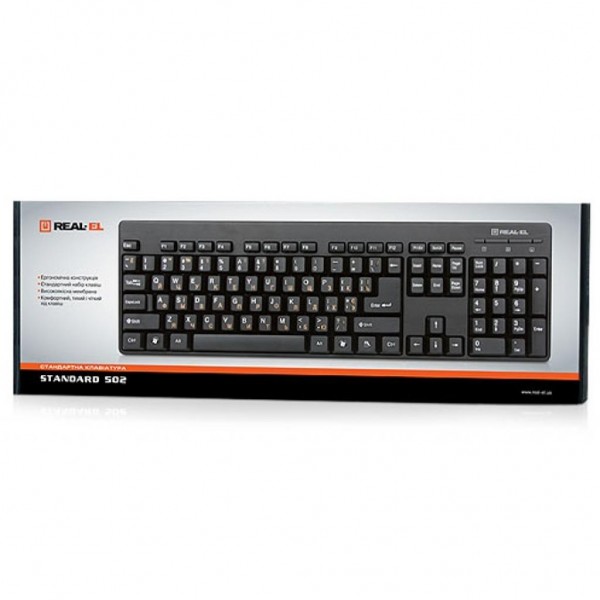 Клавіатура REAL-EL 502 Standard USB Black (EL123100023)